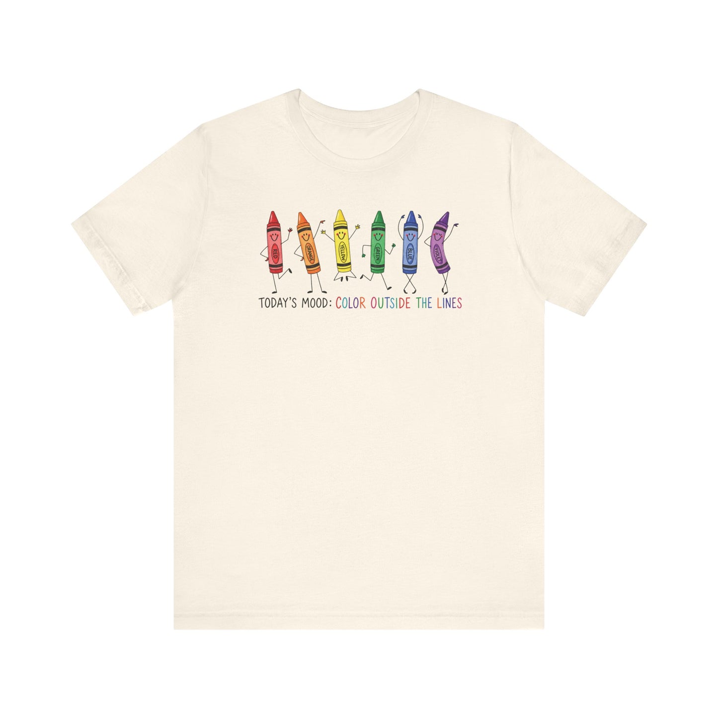 "Current Mood: Color Outside The Lines" Teacher T-shirt