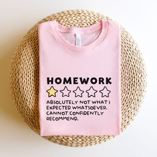 "Homework: 1 Star" Funny Teacher T-shirt