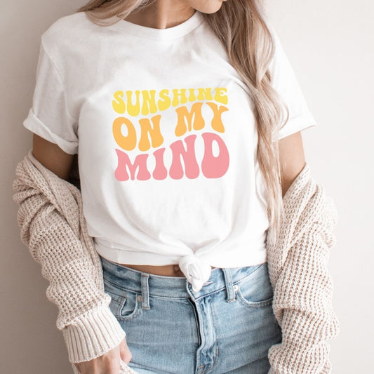 "Sunshine on My Mind" Retro Teacher T-shirt