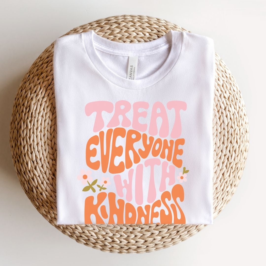 "Treat Everyone with Kindness" Pink Teacher T-shirt