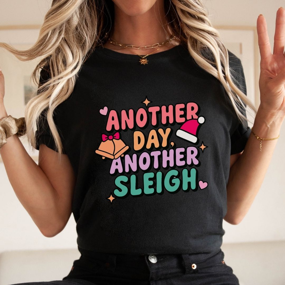 "Another Day, Another Sleigh" Bells Teacher T-shirt