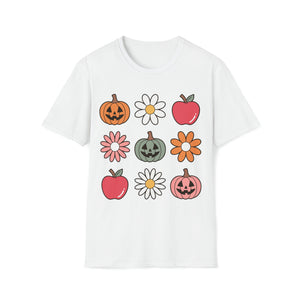 "Flowers & Jack-o-Lanterns" Teacher T-shirt