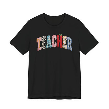 "Faux Teacher Patch" Teacher T-shirt