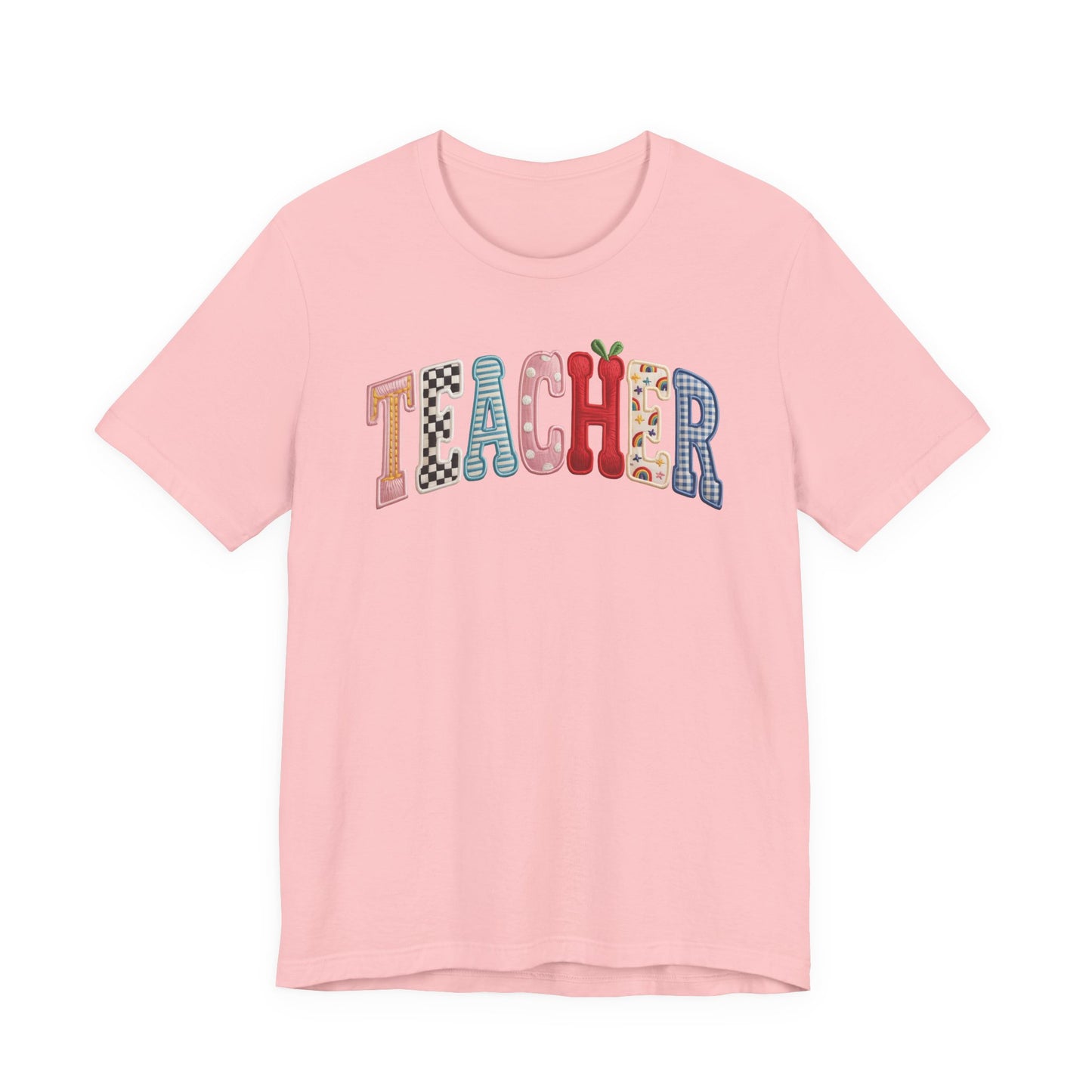 "Faux Teacher Patch" Teacher T-shirt
