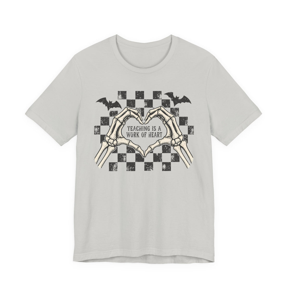 "Teaching is a Work of Heart" Retro Halloween Teacher T-shirt