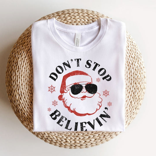"Don't Stop Believin'" Santa Teacher T-shirt