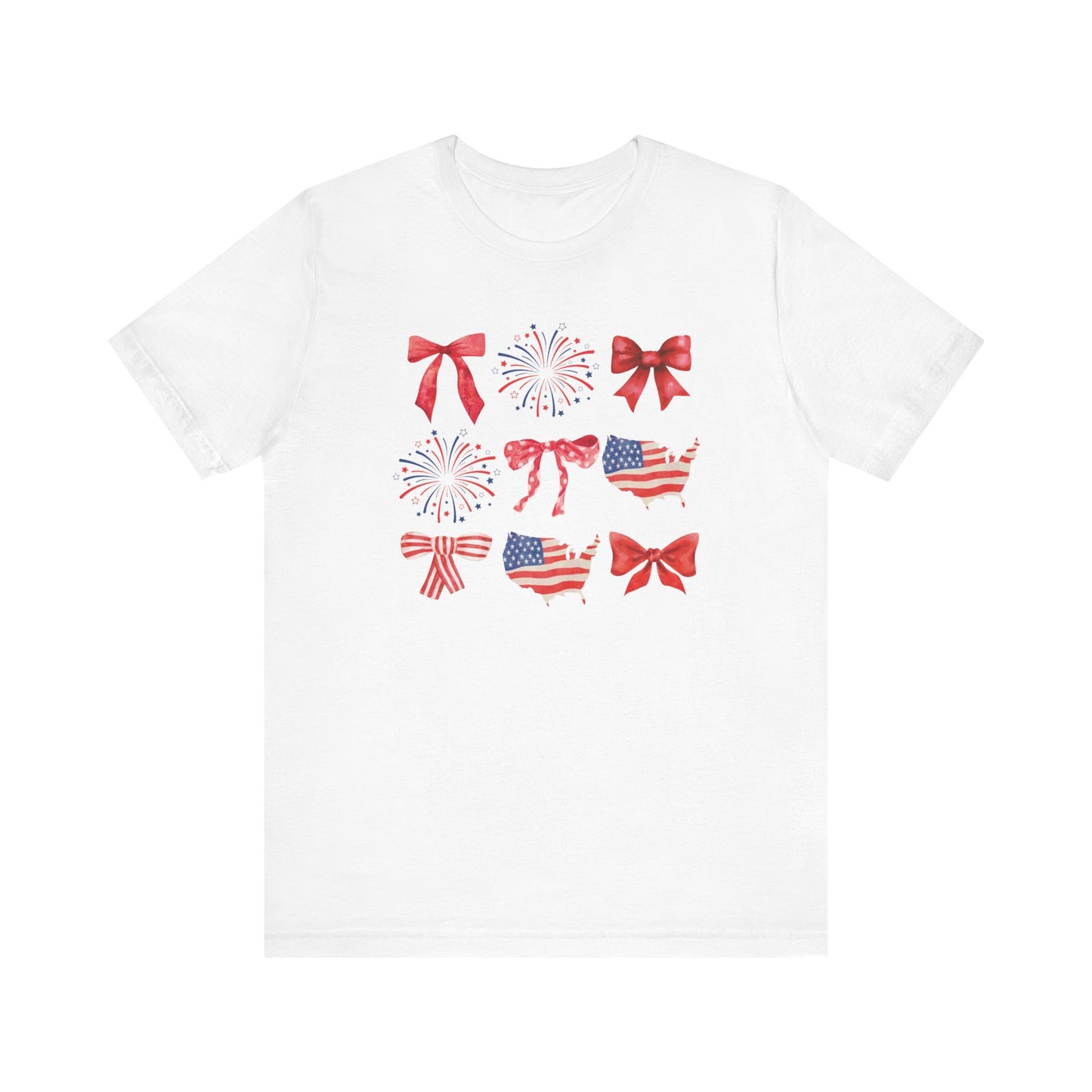"Stars, Stripes, & Bows" 4th of JulyTeacher T-shirt