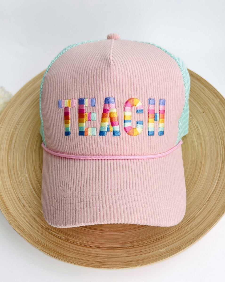 Embroidered 'TEACH' Hat