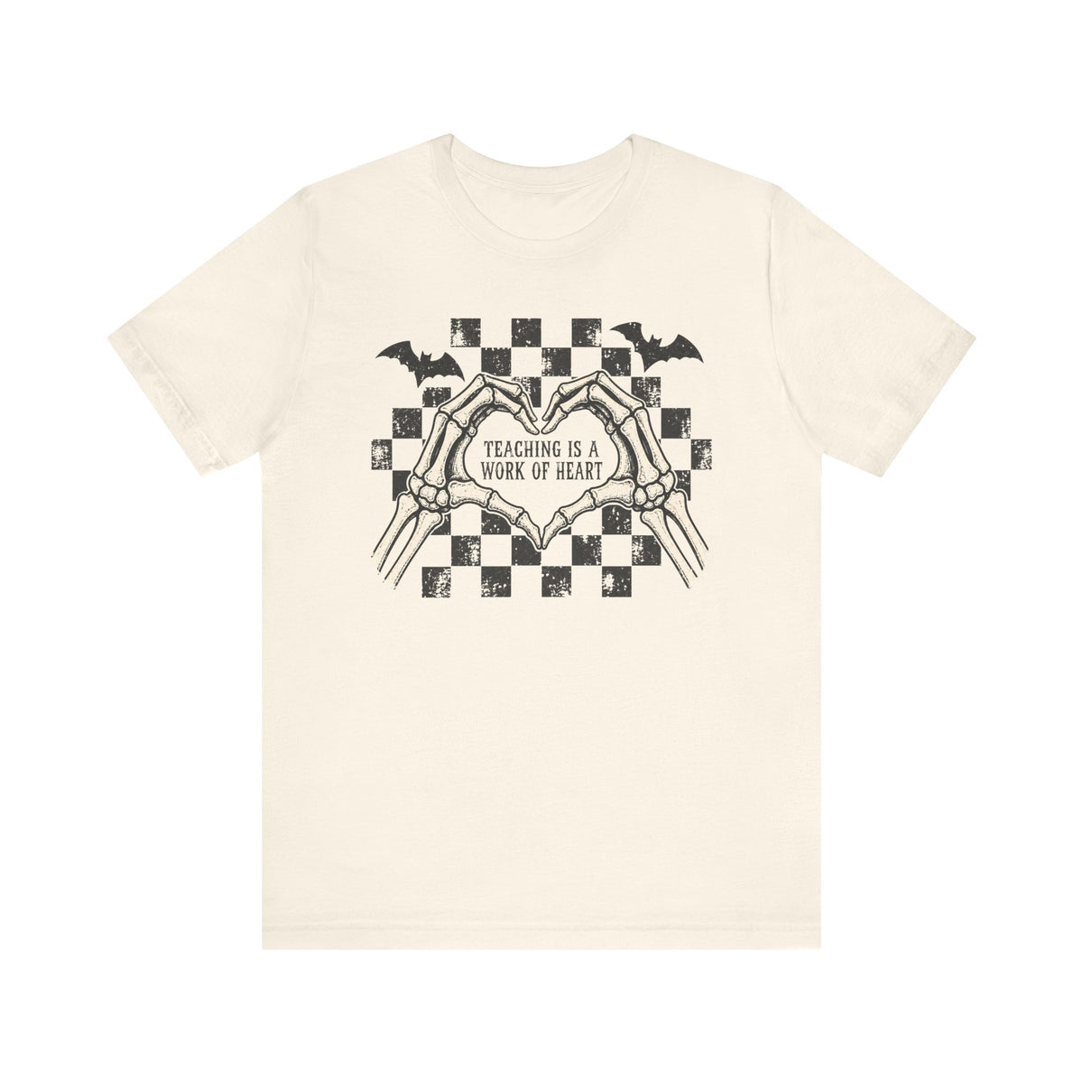 "Teaching is a Work of Heart" Retro Halloween Teacher T-shirt