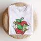"Glitter Effect Apple" Teacher T-shirt