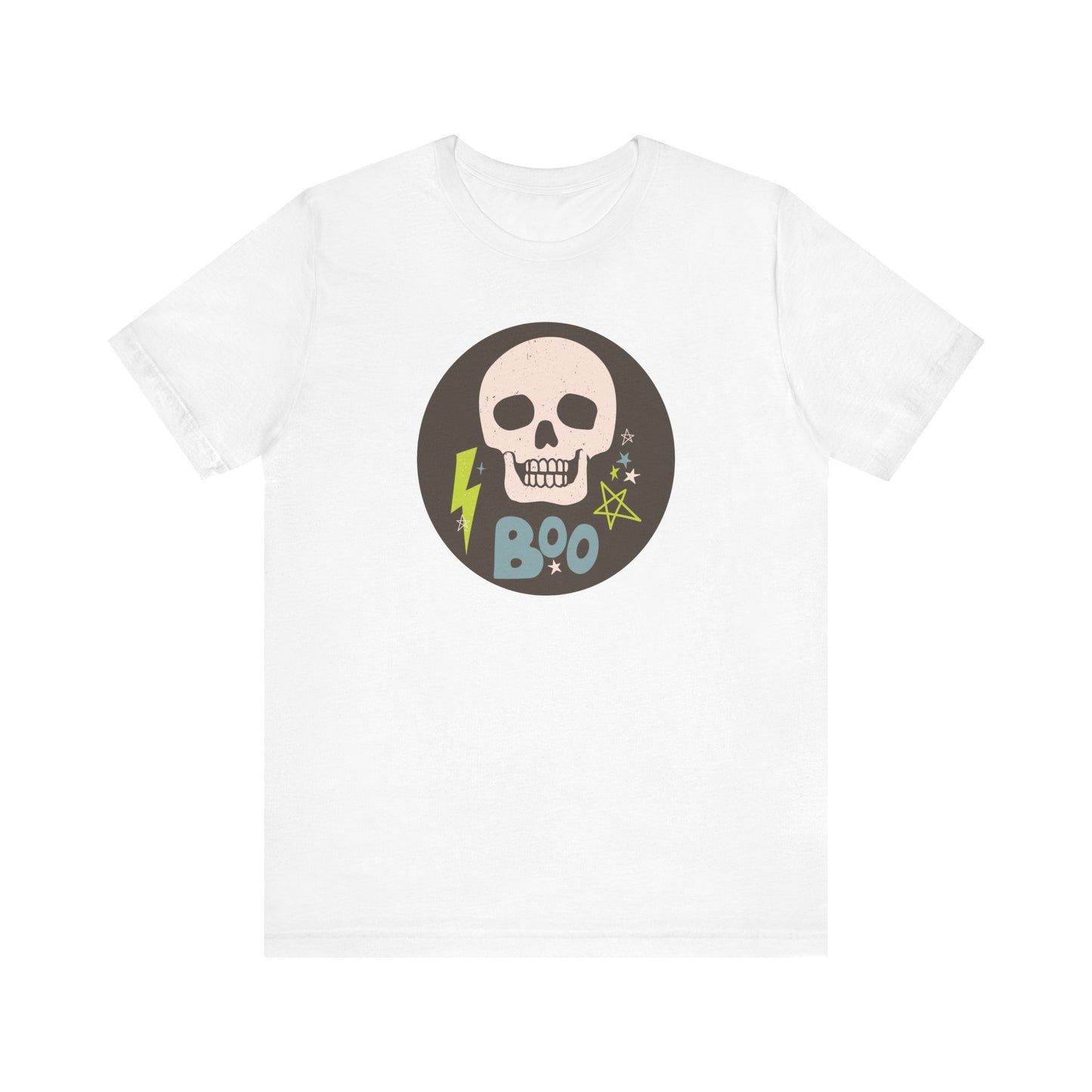 "Boo Circle Logo" Halloween Teacher T-shirt