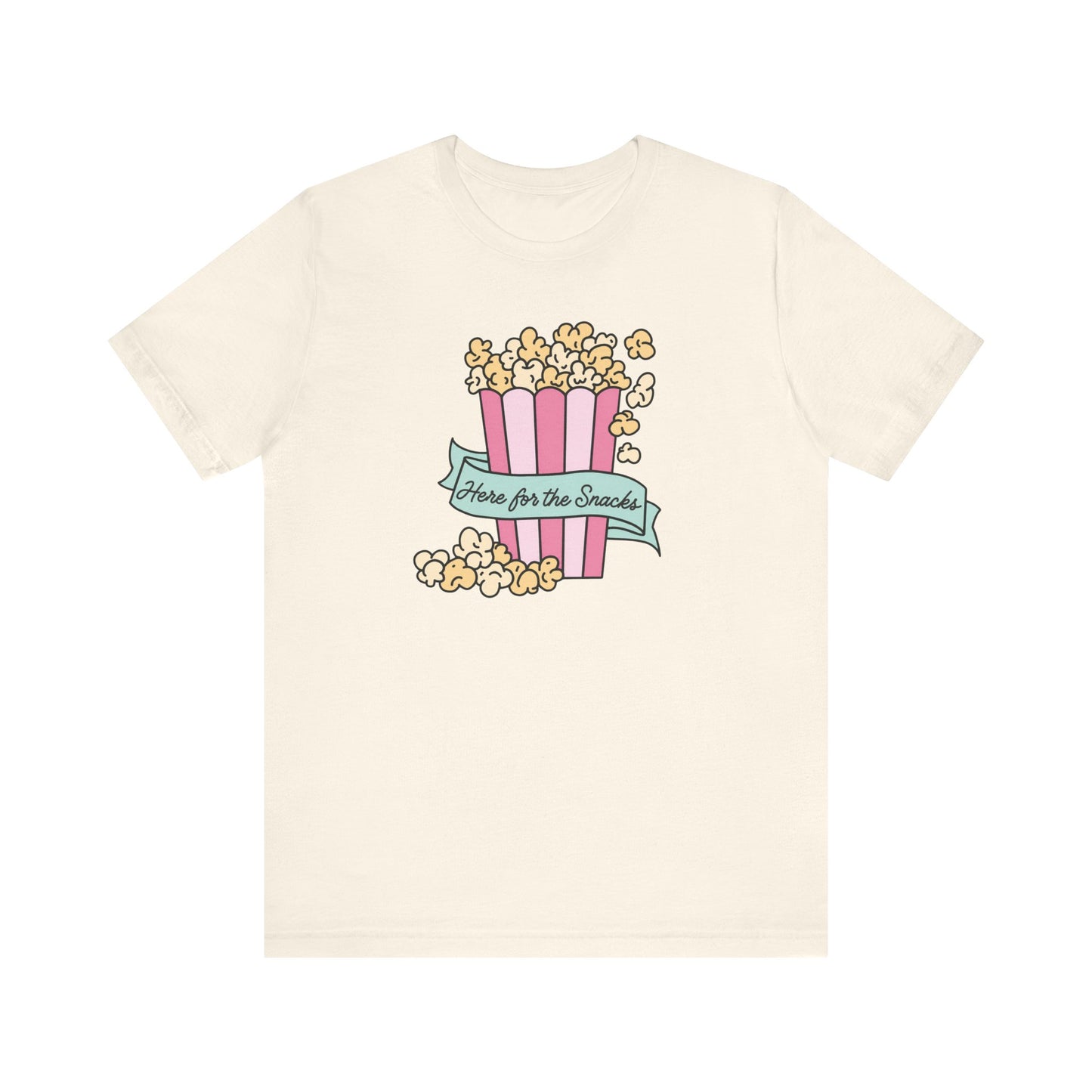 "Here For The Snacks" Popcorn Teacher T-shirt