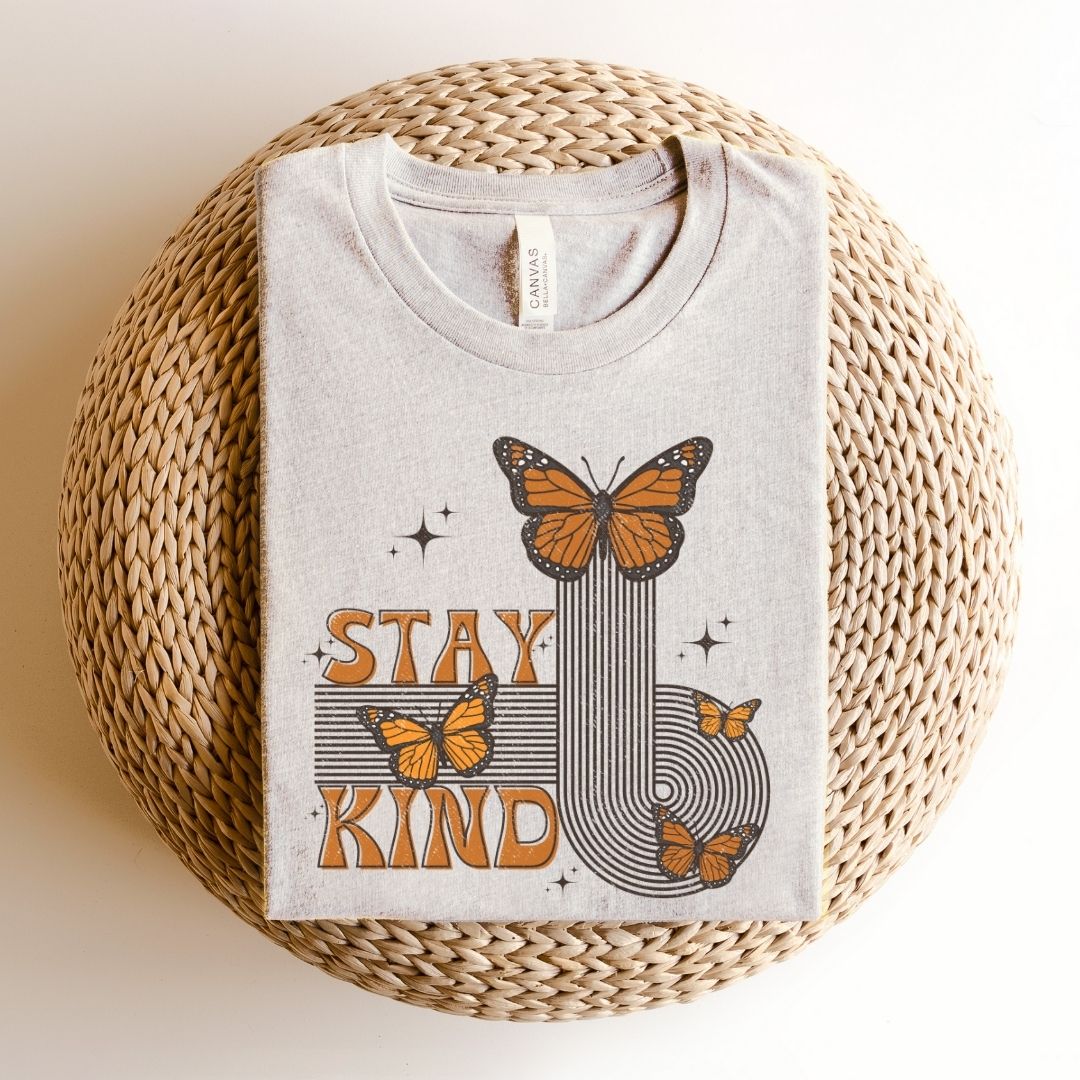 "Be Kind Butterfly" Distressed Teacher T-shirt