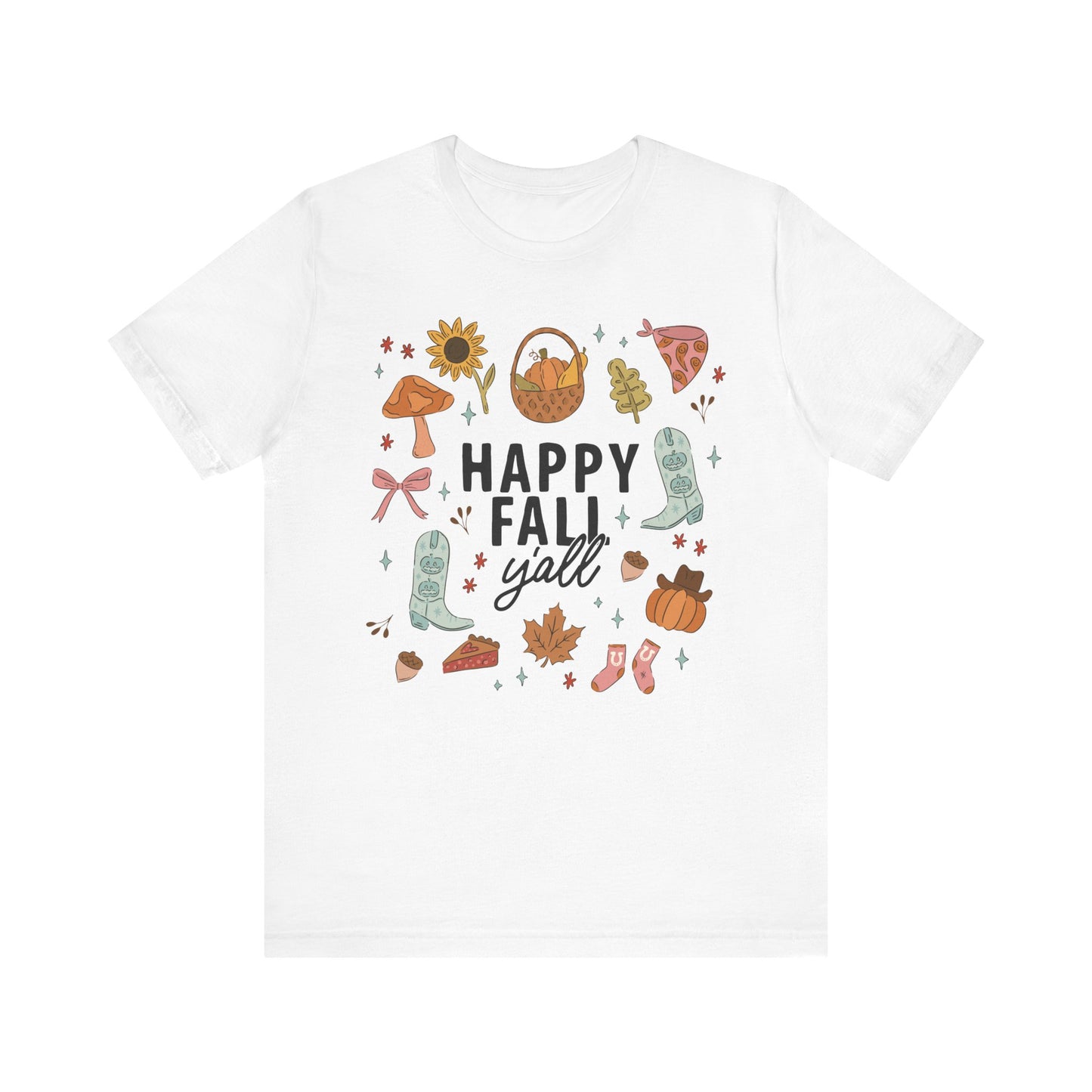 "Happy Fall Ya'll" Leaves Teacher T-shirt
