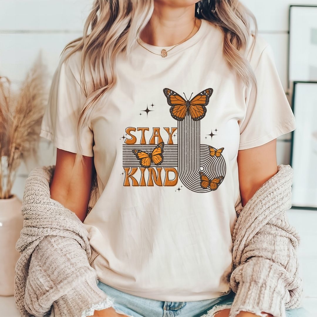 "Be Kind Butterfly" Distressed Teacher T-shirt