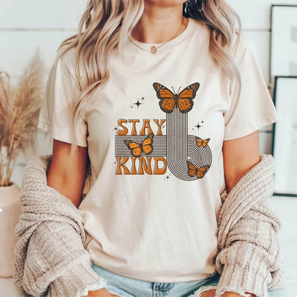 "Be Kind Butterfly" Distressed Teacher T-shirt
