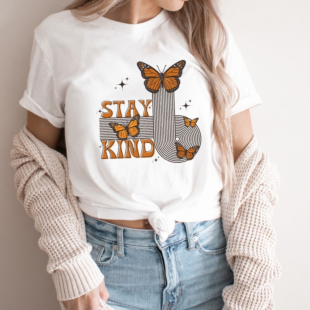 "Be Kind Butterfly" Distressed Teacher T-shirt