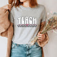 "Distressed Teach with Bow" Vintage Teacher T-shirt