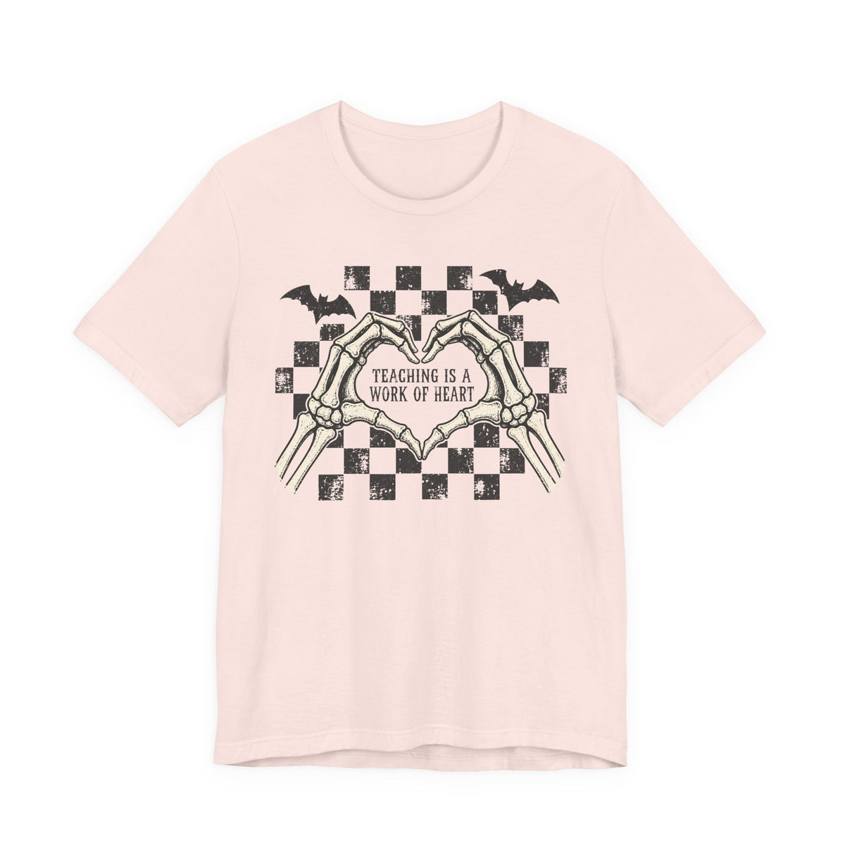 "Teaching is a Work of Heart" Retro Halloween Teacher T-shirt
