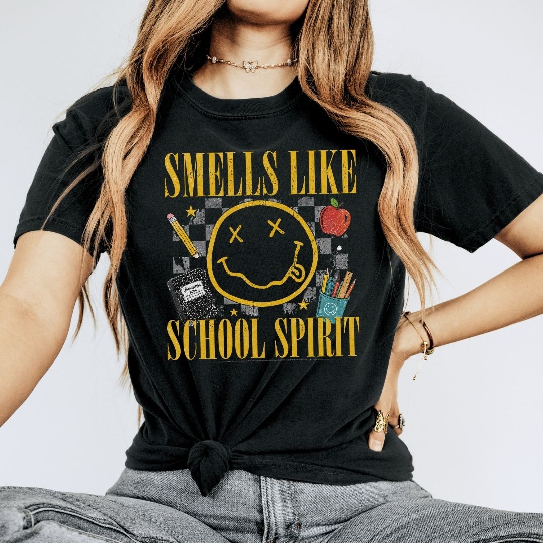 "Smells Like School Spirit" Funny Teacher T-shirt