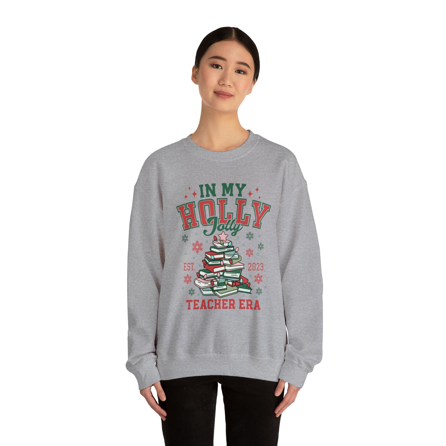 "In my Holly Jolly Teacher Era" Teacher Sweatshirt