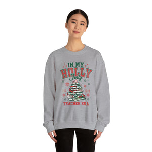 "In my Holly Jolly Teacher Era" Teacher Sweatshirt