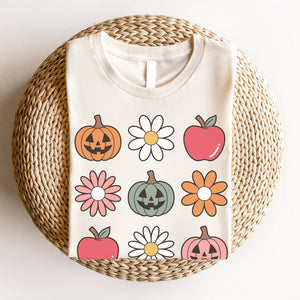 "Flowers & Jack-o-Lanterns" Teacher T-shirt