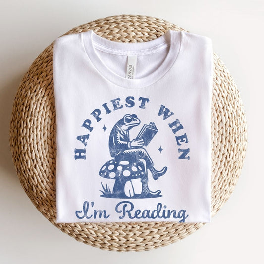 "Happiest When I'm Reading" Teacher T-Shirt