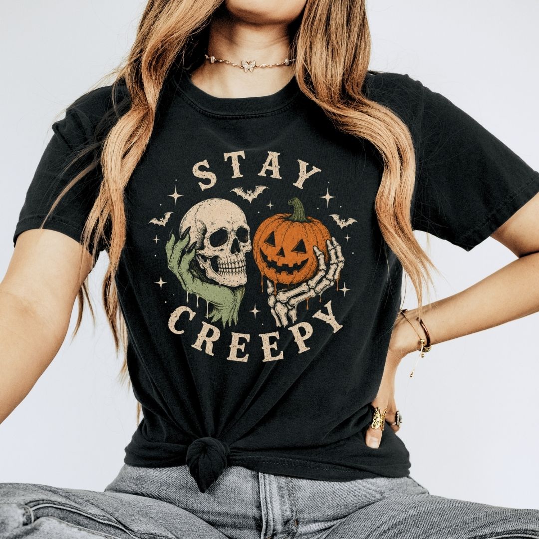 "Stay Creepy" Halloween Hands Teacher T-shirt