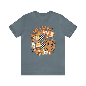 "Fall Retro 1st" Grade Level Teacher T-shirt