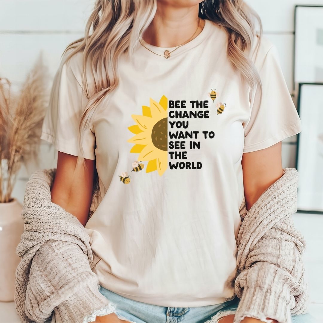 "Bee the Change" Sunflower Teacher T-shirt