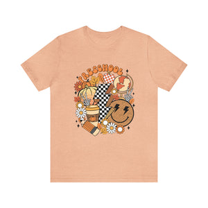 "Fall Retro Preschool" Grade Level Teacher T-shirt