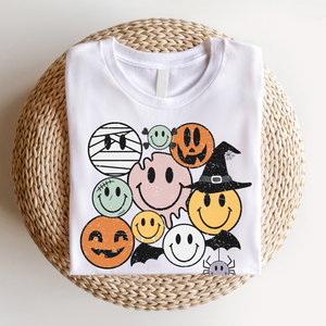 "Halloween Smileys" Teacher T-shirt