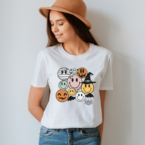 "Halloween Smileys" Teacher T-shirt