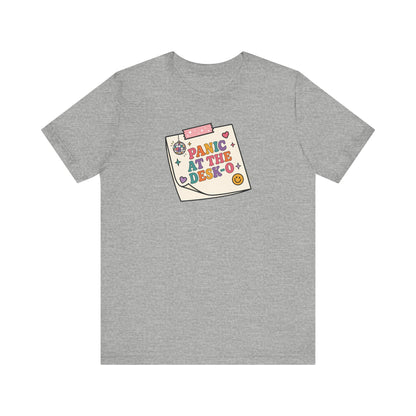"Panic at The Desk-o" Funny Teacher T-shirt
