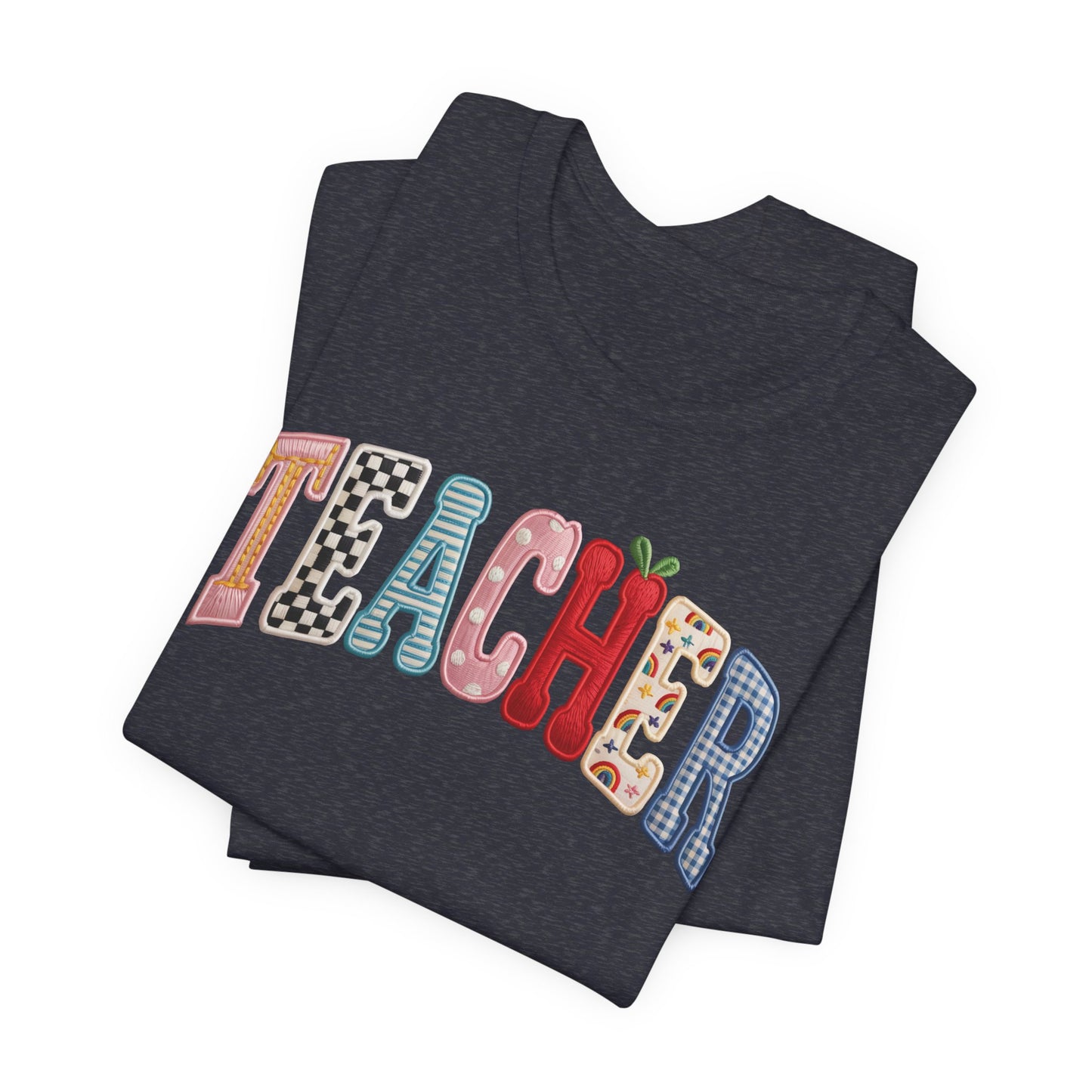 "Faux Teacher Patch" Teacher T-shirt