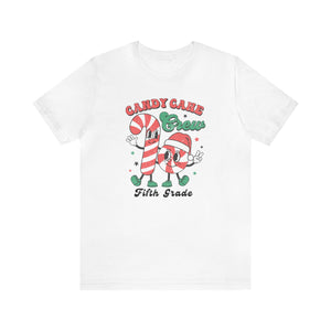 "Candy Cane Crew" Fifth Teacher T-shirt
