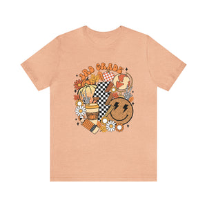 "Fall Retro 3rd" Grade Level Teacher T-shirt