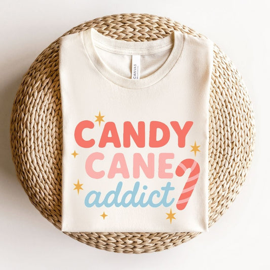 "Candy Cane Addict" Teacher T-shirt