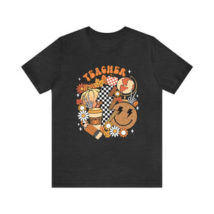 "Fall Retro Teacher" Teacher T-shirt