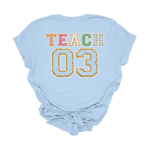 "Varsity Teach Third Grade" Teacher T-shirt