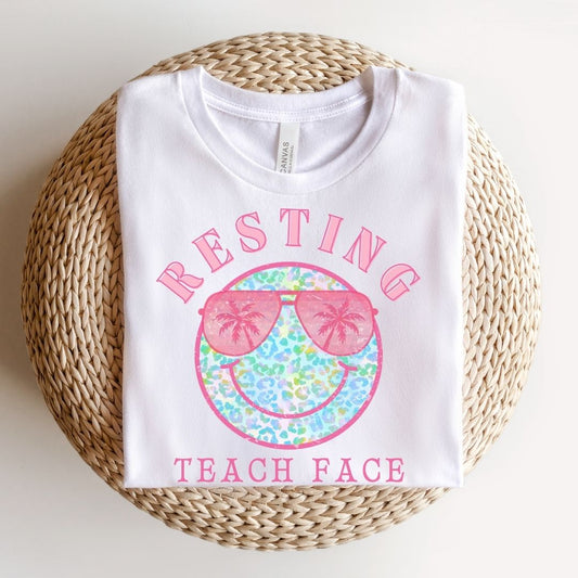 "Resting Teach Face" Teacher T-shirt