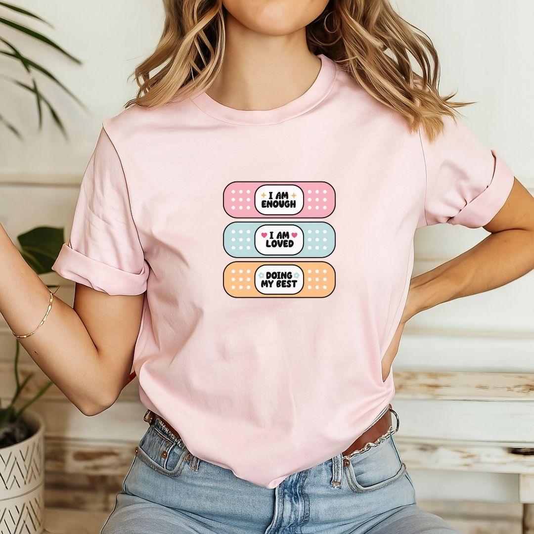 "I Am Enough" Bandage Teacher T-shirt