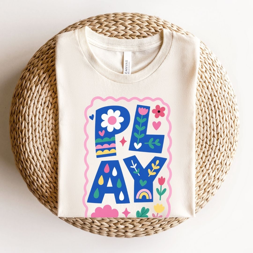 "PLAY" Whimsical Teacher T-shirt