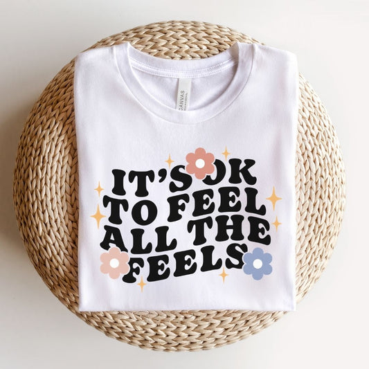 "It's Okay To Feel All The Feels" Teacher T-shirt