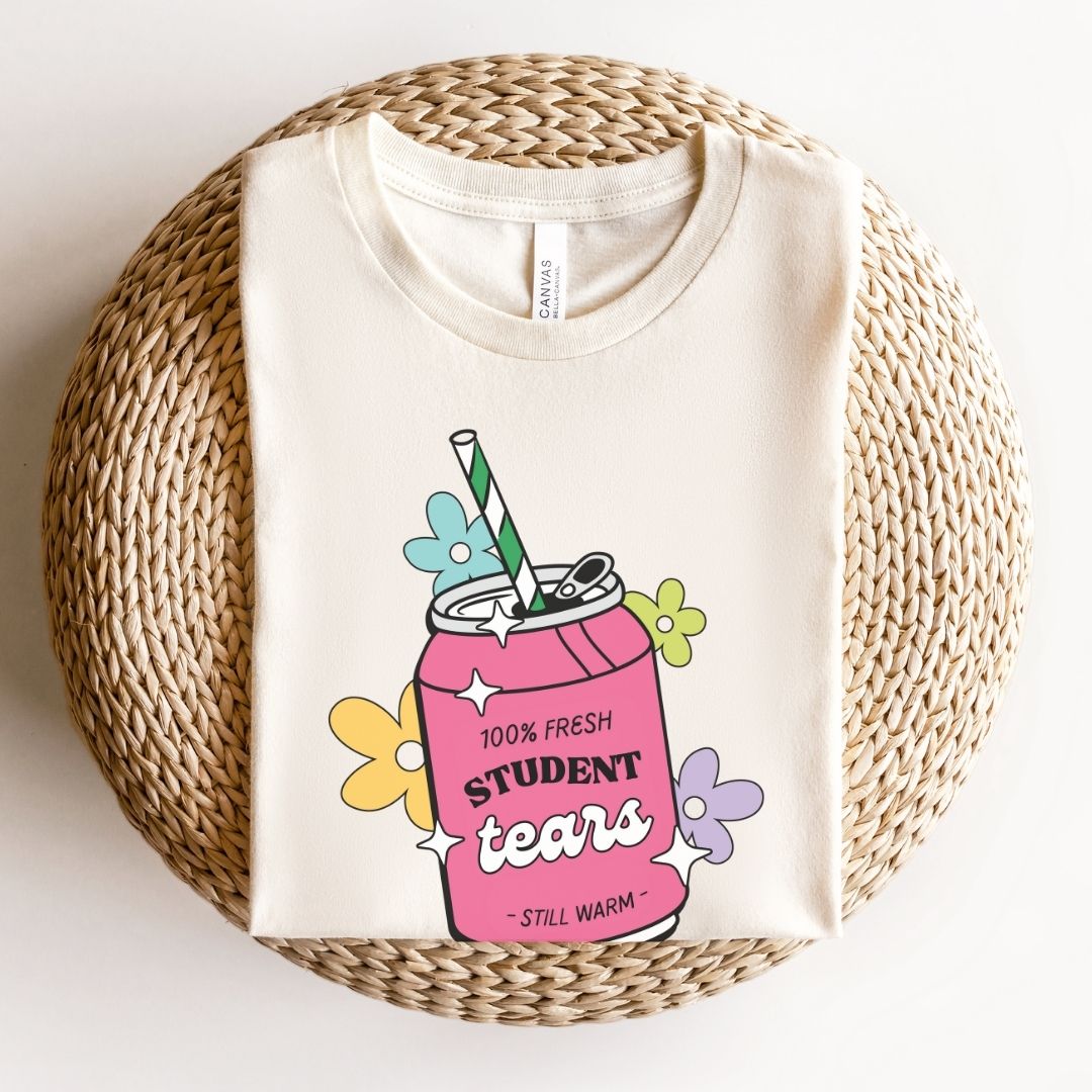 "Fresh Student Tears" Soda Funny Teacher T-shirt