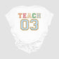 "Varsity Teach Third Grade" Teacher T-shirt