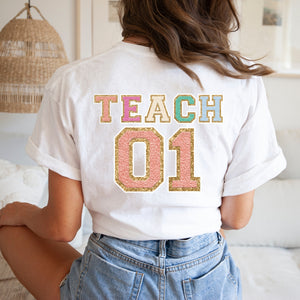 "Varsity Teach First Grade" Teacher T-shirt