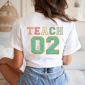 "Varsity Teach Second Grade" Teacher T-shirt