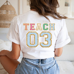 "Varsity Teach Third Grade" Teacher T-shirt